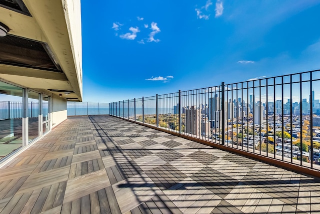 balcony featuring a city view