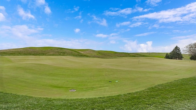 view of community with view of golf course