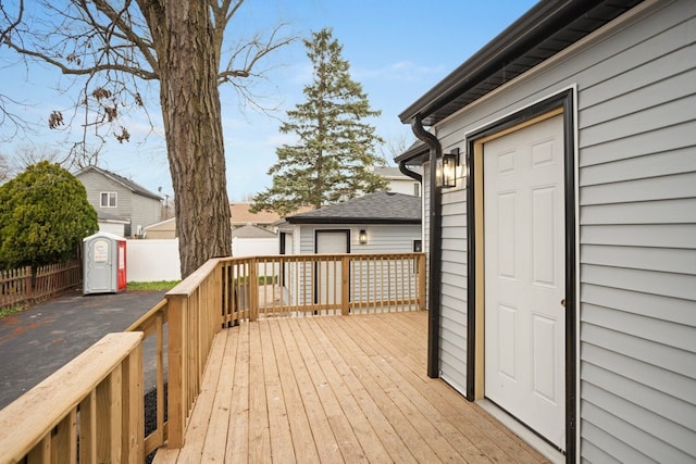 wooden terrace with fence