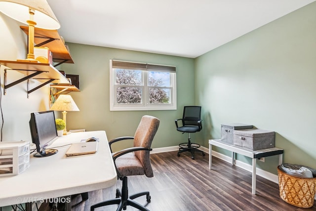 403 E Amherst St, Palatine, IL 60074 - office area featuring baseboards and wood finished floors