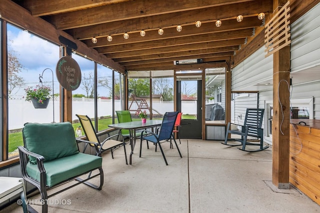 403 E Amherst St, Palatine, IL 60074 - sunroom with a water view and outdoor dining area