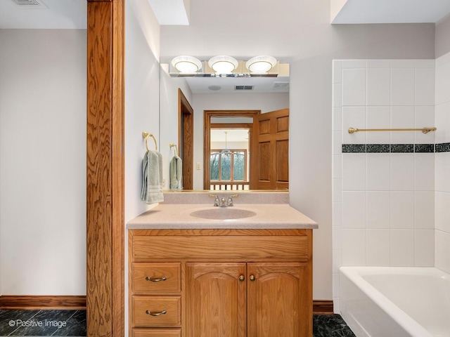 14320 Claridge Ct, Orland Park, IL 60462 - full bathroom featuring visible vents and vanity