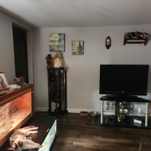 327 W Division, Amboy, IL 61310 - living area featuring baseboards and wood finished floors