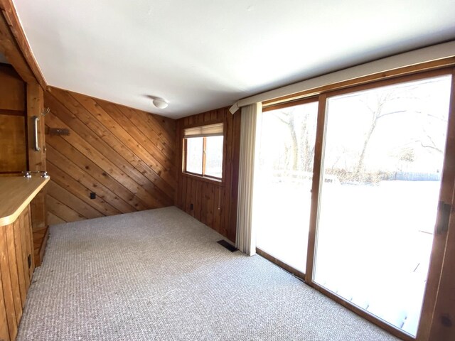 1657 Clay St, Woodstock, IL 60098 - spare room with light carpet and wooden walls