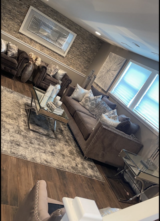 17005 Elm Dr, Hazel Crest, IL 60429 - living area featuring wood finished floors