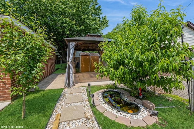 8518 S Avalon Ave, Chicago, IL 60619 - view of yard featuring a gazebo