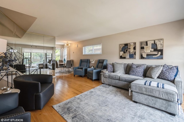 8518 S Avalon Ave, Chicago, IL 60619 - living area featuring wood finished floors and stairway