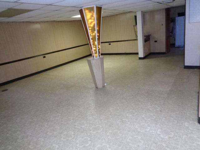 4603 Rose St, Schiller Park, IL 60176 - finished basement featuring a drop ceiling and baseboards