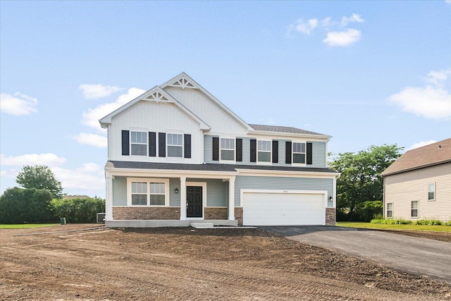908 Fair Meadow St, North Aurora, IL 60542 - craftsman-style home with brick siding, driveway, and a garage
