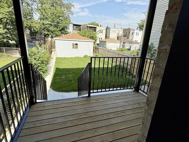 7042 S Eberhart Ave, Chicago, IL 60637 - deck with a residential view and an outdoor structure