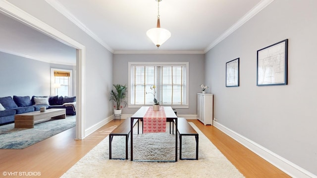 2335 N Commonwealth Ave Unit 2G, Chicago, IL 60614 - office area featuring baseboards, wood finished floors, and crown molding