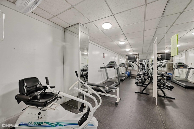 33 E Cedar St Unit 3H, Chicago, IL 60611 - gym with a paneled ceiling