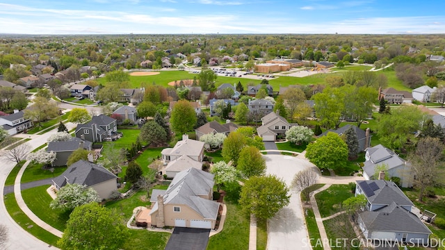 aerial view featuring a residential view