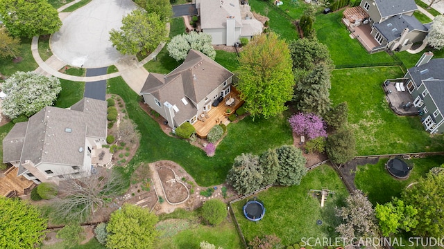 bird's eye view featuring a residential view