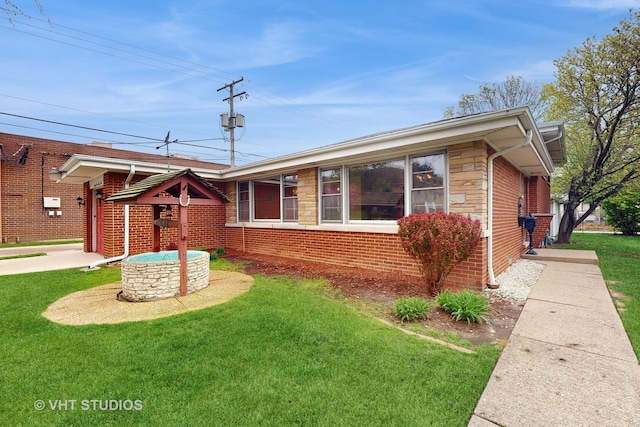 8743 Kedvale Ave, Skokie, IL 60076 - single story home featuring brick siding, stone siding, and a front lawn