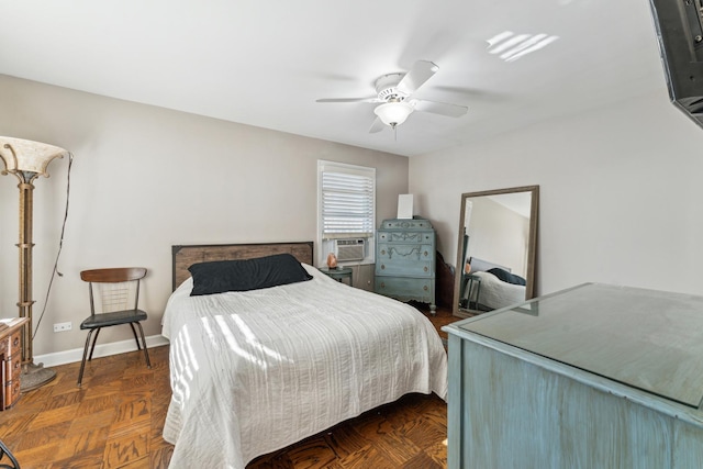353 E Butterfield Rd, Elmhurst, IL 60126 - bedroom featuring cooling unit, a ceiling fan, and baseboards