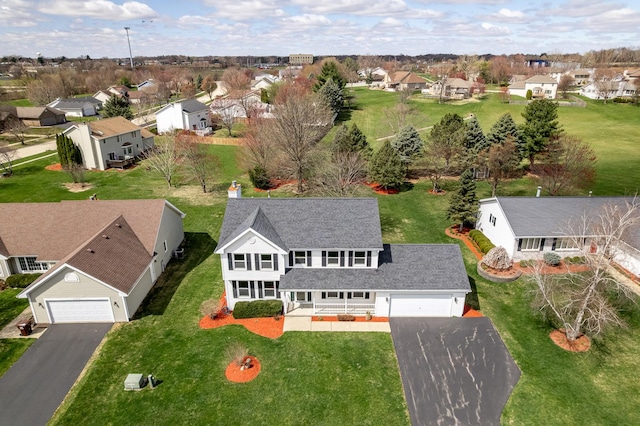 birds eye view of property featuring a residential view