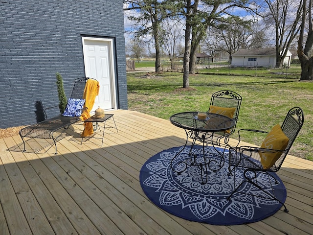 601 Powell St, Streator, IL 61364 - deck featuring a lawn