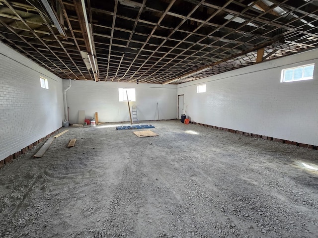 601 Powell St, Streator, IL 61364 - below grade area with brick wall