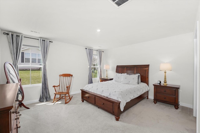 2834 Ketchum Ct, Yorkville, IL 60560 - bedroom featuring visible vents, multiple windows, and light colored carpet