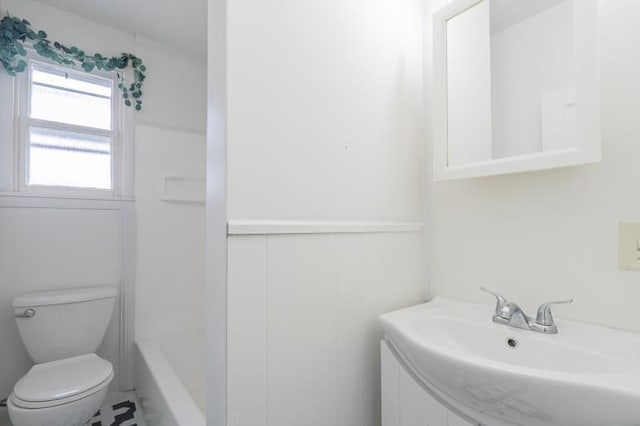 full bath featuring toilet and vanity