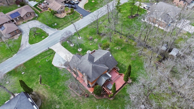 drone / aerial view with a residential view