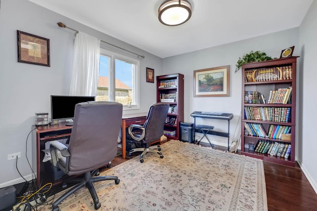 14232 Selva Ln, Orland Park, IL 60462 - office featuring baseboards and wood finished floors