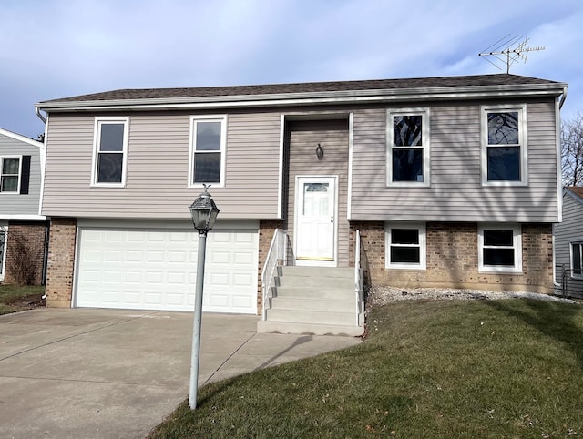 1170 Singleton Dr, Roselle, IL 60172 - bi-level home featuring brick siding, driveway, and an attached garage