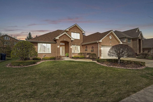 10440 Deer Chase Ave, Orland Park, IL 60467 - single story home featuring brick siding, a lawn, a garage, and concrete driveway