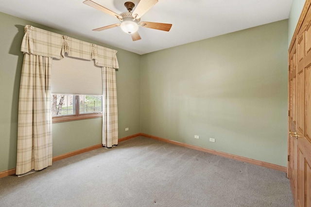 10440 Deer Chase Ave, Orland Park, IL 60467 - empty room with light carpet, baseboards, and a ceiling fan