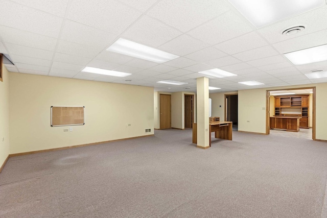 10440 Deer Chase Ave, Orland Park, IL 60467 - below grade area featuring visible vents, baseboards, and light colored carpet