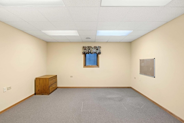 10440 Deer Chase Ave, Orland Park, IL 60467 - carpeted spare room featuring baseboards and a paneled ceiling