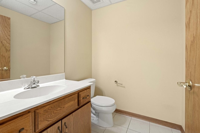 10440 Deer Chase Ave, Orland Park, IL 60467 - bathroom featuring toilet, tile patterned flooring, baseboards, and vanity