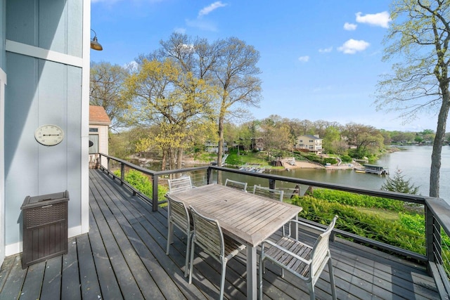 209 Oak Cv, Lake Holiday, IL 60552 - wooden deck with a water view