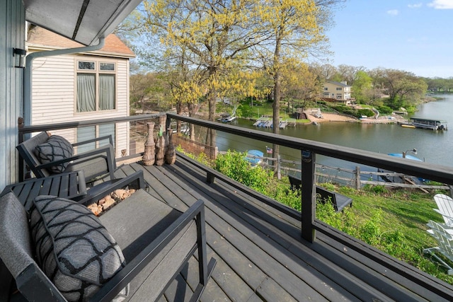 209 Oak Cv, Lake Holiday, IL 60552 - wooden terrace with a water view