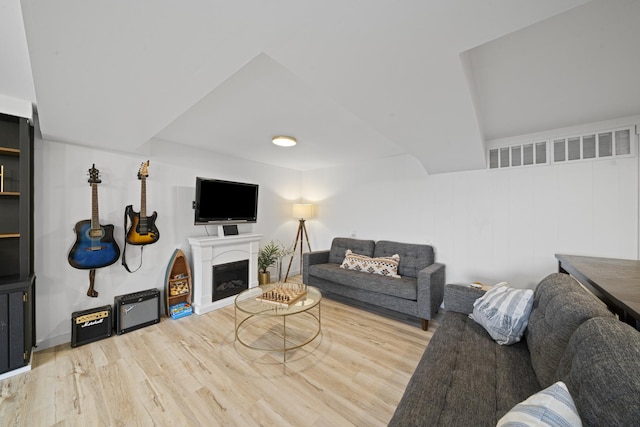 209 Oak Cv, Lake Holiday, IL 60552 - living room featuring wood finished floors and a fireplace