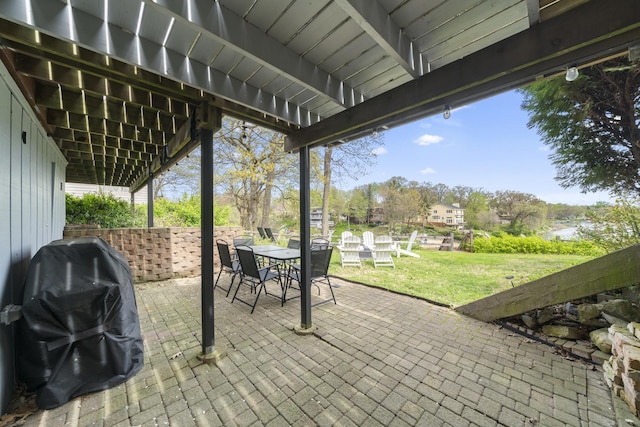 209 Oak Cv, Lake Holiday, IL 60552 - view of patio featuring outdoor dining space and grilling area