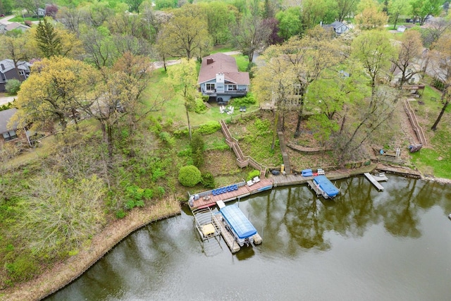 209 Oak Cv, Lake Holiday, IL 60552 - aerial view with a water view