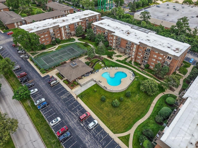 4425 Blackhawk Ln Unit 201, Lisle, IL 60532 - bird's eye view of a pool area