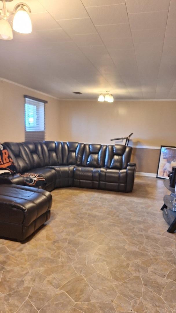 1344 Jeffery Dr, Homewood, IL 60430 - living room with ornamental molding
