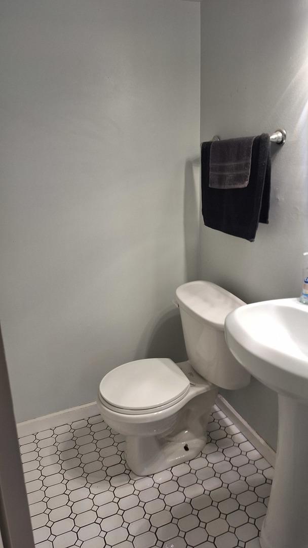 1344 Jeffery Dr, Homewood, IL 60430 - bathroom with toilet and baseboards