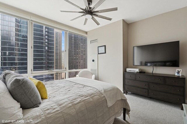 505 N Mcclurg Ct Unit 1801, Chicago, IL 60611 - bedroom with carpet floors and a ceiling fan