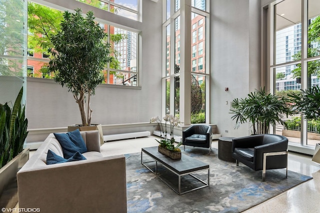 505 N Mcclurg Ct Unit 1801, Chicago, IL 60611 - building lobby featuring a high ceiling
