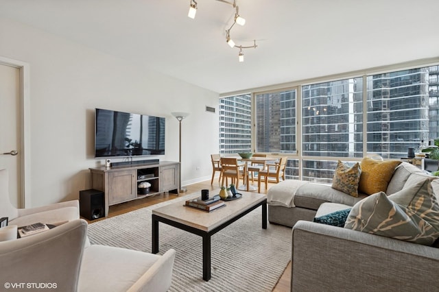 505 N Mcclurg Ct Unit 1801, Chicago, IL 60611 - living area featuring wood finished floors and baseboards