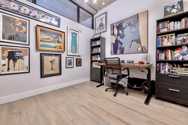 1070 W 15th St Unit 302, Chicago, IL 60608 - office area with light wood-type flooring and baseboards