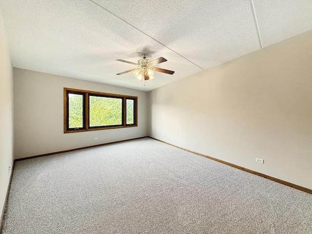 7120 N Milwaukee Ave Unit 305, Niles, IL 60714 - empty room featuring carpet floors, ceiling fan, and a textured ceiling