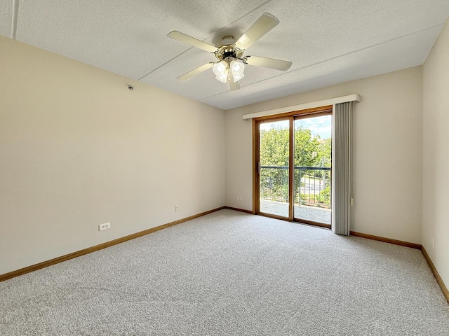 7120 N Milwaukee Ave Unit 305, Niles, IL 60714 - unfurnished room with light colored carpet, a ceiling fan, and a textured ceiling