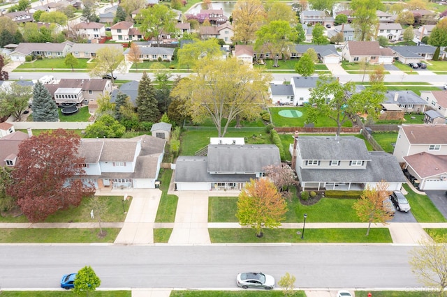 aerial perspective of suburban area