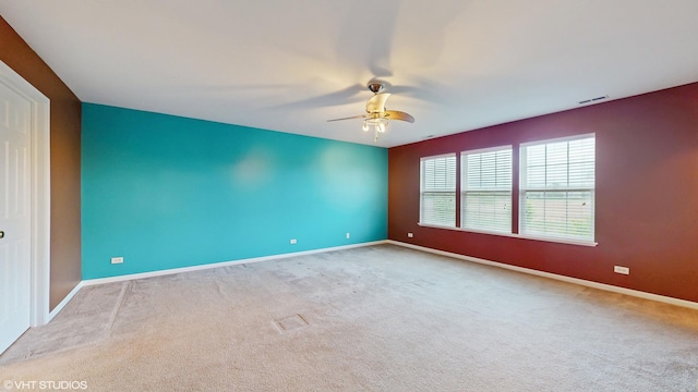 127 Charleston Ln, Gilberts, IL 60136 - carpeted spare room featuring ceiling fan and baseboards