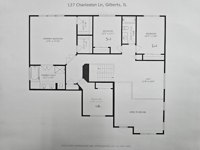 127 Charleston Ln, Gilberts, IL 60136 - room layout